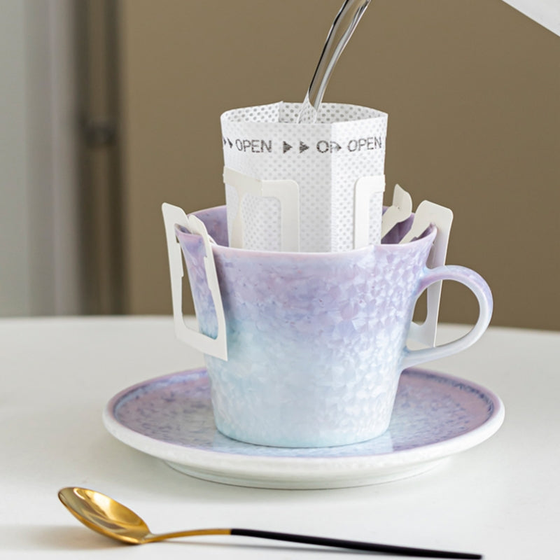Ceravor Gradient Purple Crystalline Glaze Ceramic Coffee Cup