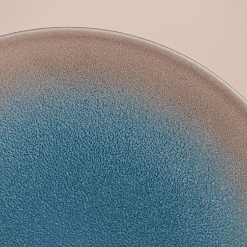 Ceravor blue gradient ceramic cup with latte art on saucer