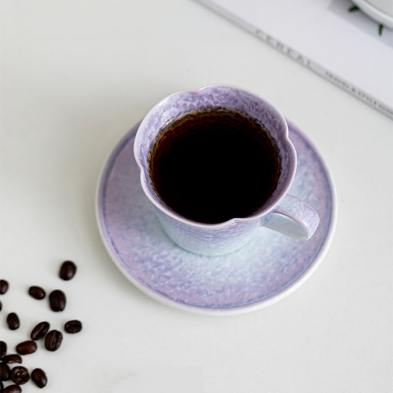 Ceravor Gradient Purple Crystalline Glaze Ceramic Coffee Cup