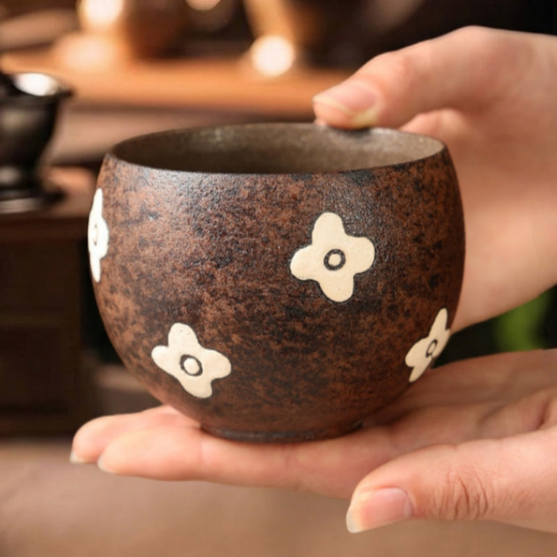 300ml Handmade Floral Ceramic Coffee Cup | Ceravor