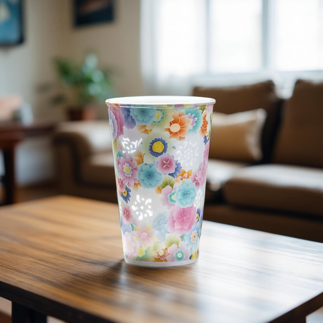 Ceravor Thousand Flowers Pattern Ceramic Multi-Purpose Cup - 380ml