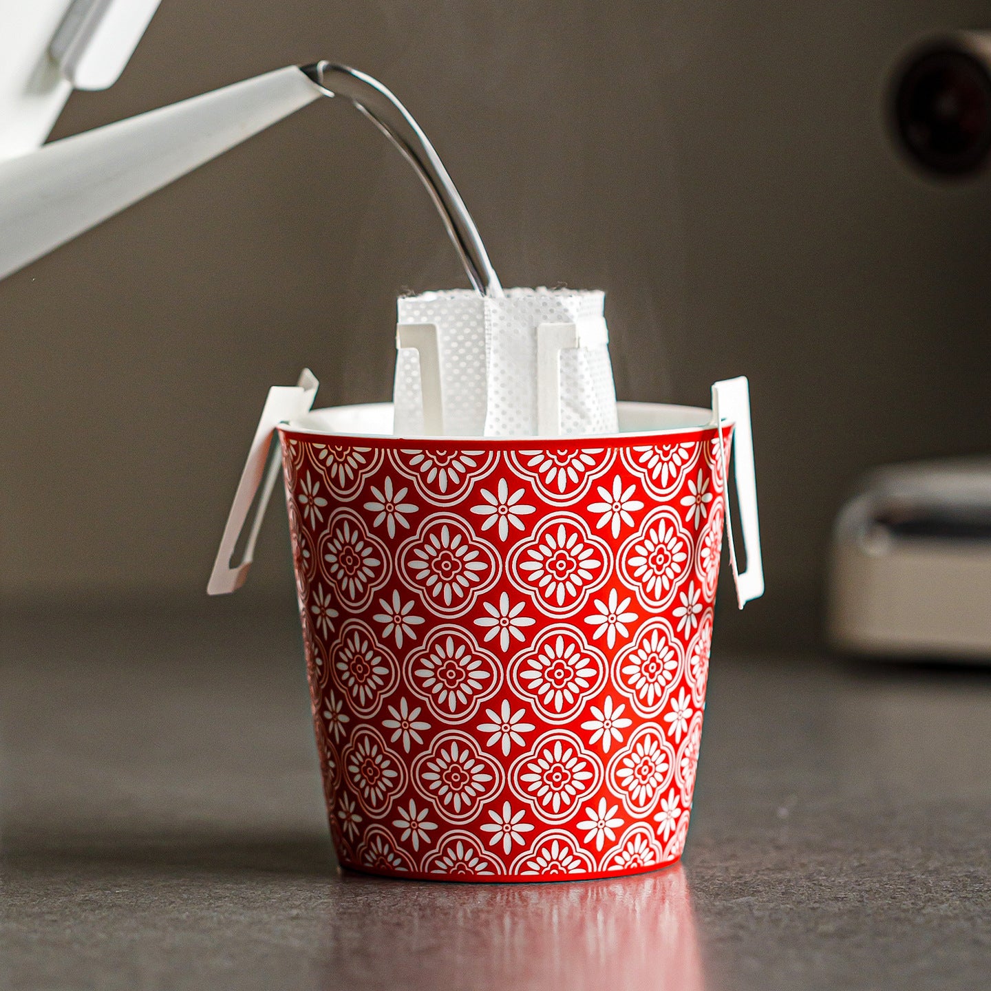 Traditional Treasure‑Pattern Ceramic Coffee Cup