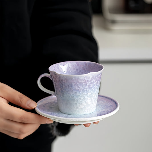 Ceravor Gradient Purple Crystalline Glaze Ceramic Coffee Cup