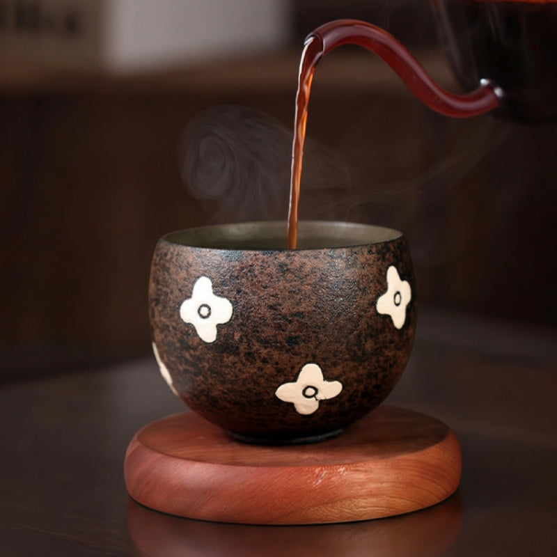 300ml Handmade Floral Ceramic Coffee Cup | Ceravor