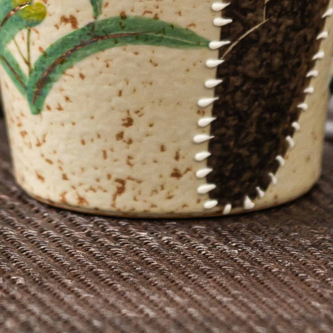 Ceravor Hand-painted Daisy Rustic Ceramic Coffee Cup