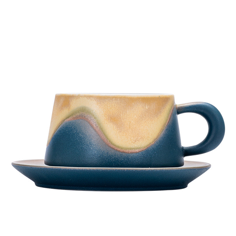 Ceravor ceramic cup and saucer gift box set with gold spoon